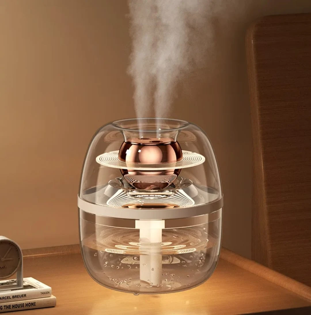 AeroGlow Dual-Mist Humidifier – Nano Atomization with Warm Night Light & Auto Shut-Off