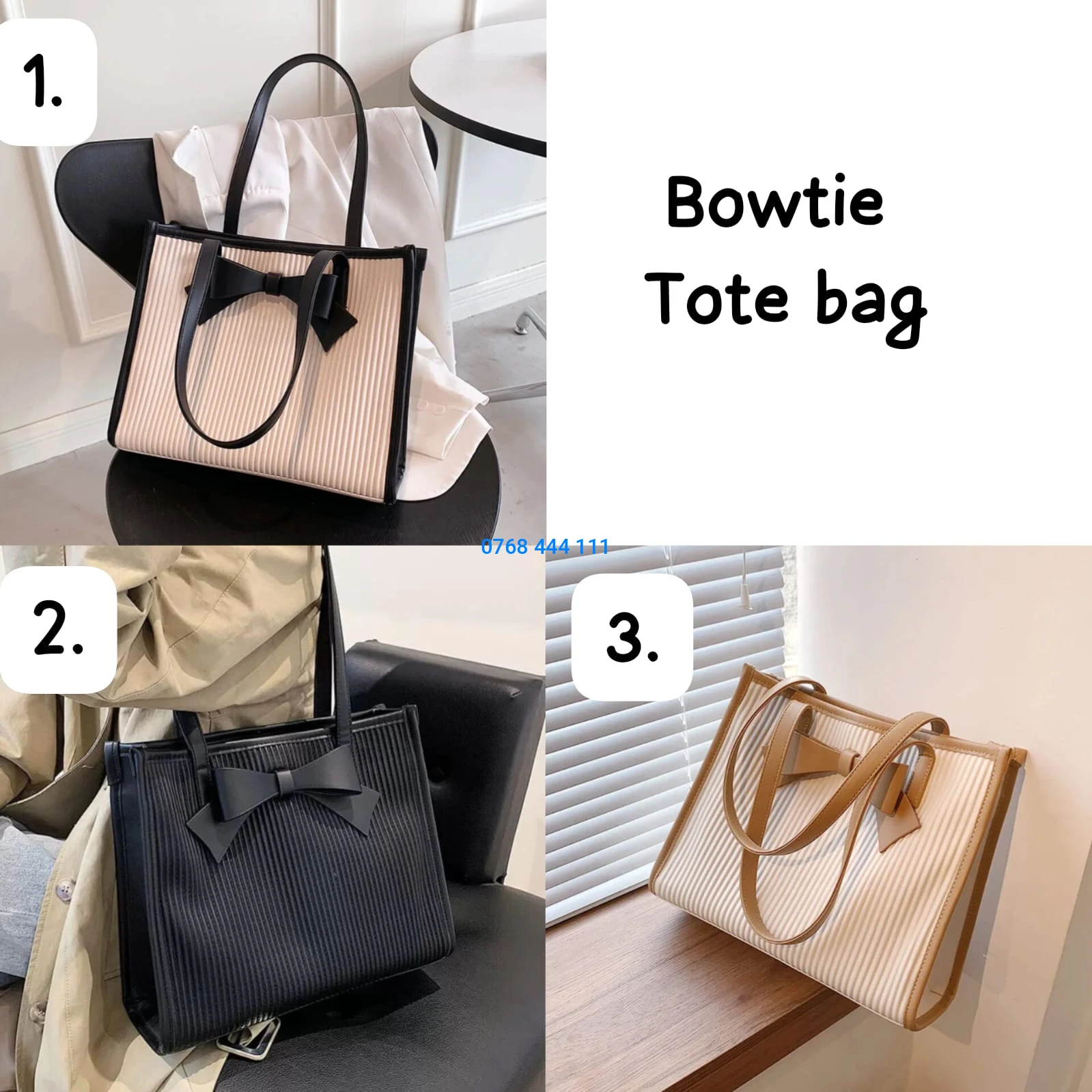 Chic Pleated Bowtie Tote Bag – Elegant Ribbed Shoulder Bag for Work & Daily Style