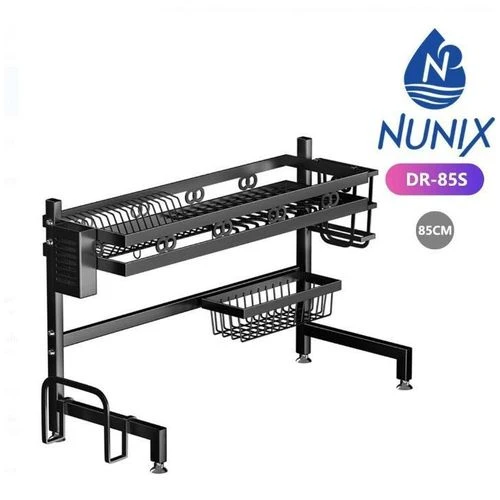 Nunix Dish Rack Over sink the Drainer Tier Black, 85cm DR-85s
